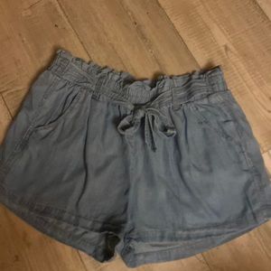 Blue loose fitting shorts